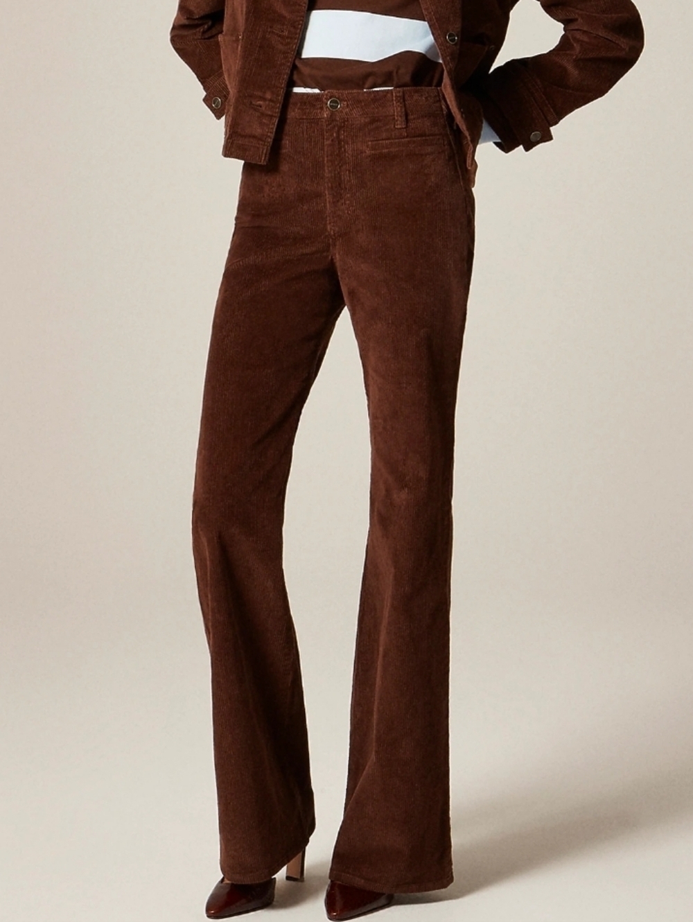 NWT J. Crew Vintage flare pant in corduroy French Press Brown Size 29 Petite